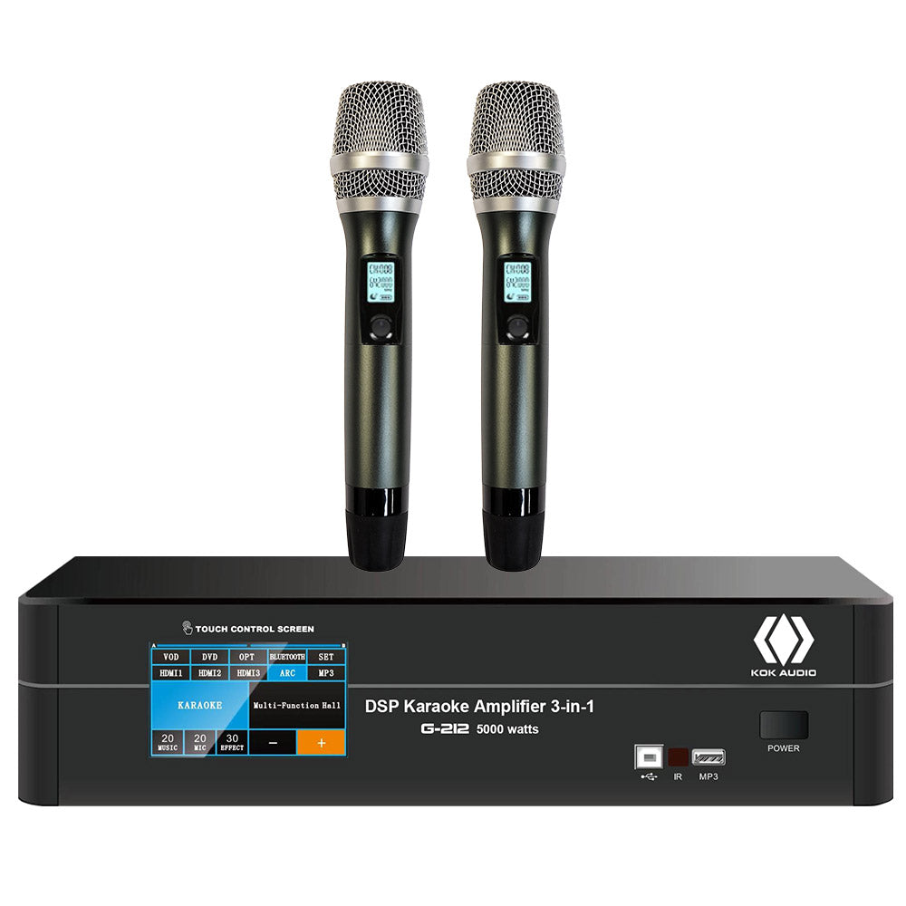 Bộ khuếch đại trộn micro karaoke KOK Audio MXP-6 6000 Watt 3 trong 1 