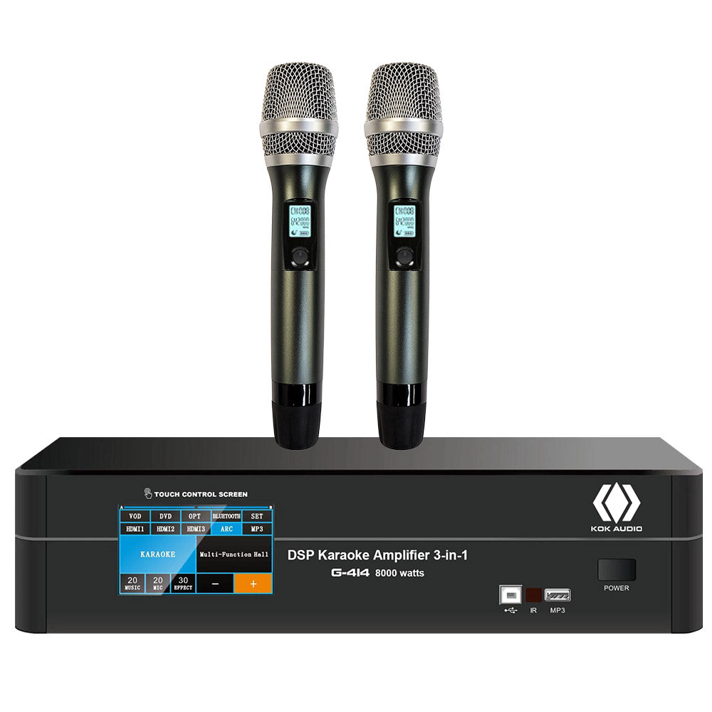 Bộ khuếch đại trộn micro karaoke KOK Audio MXP-6 6000 Watt 3 trong 1 